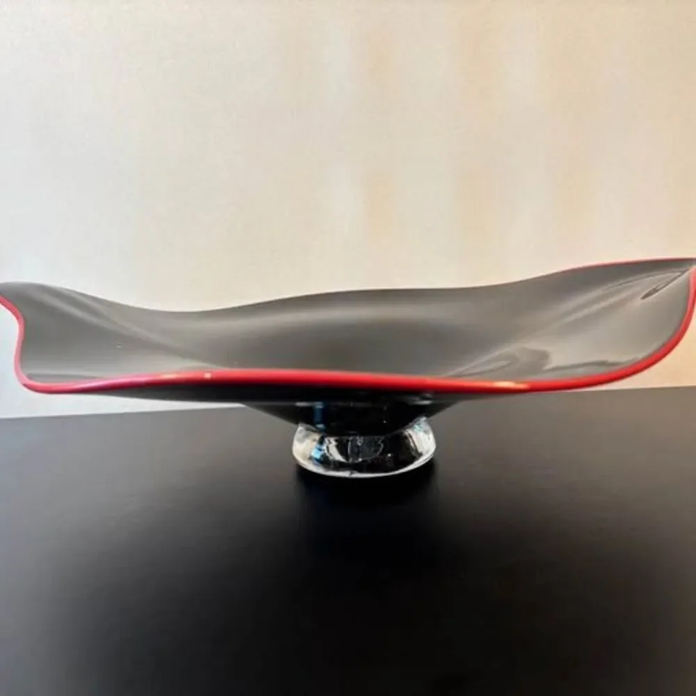 Hand-blown art glass vase/bowl